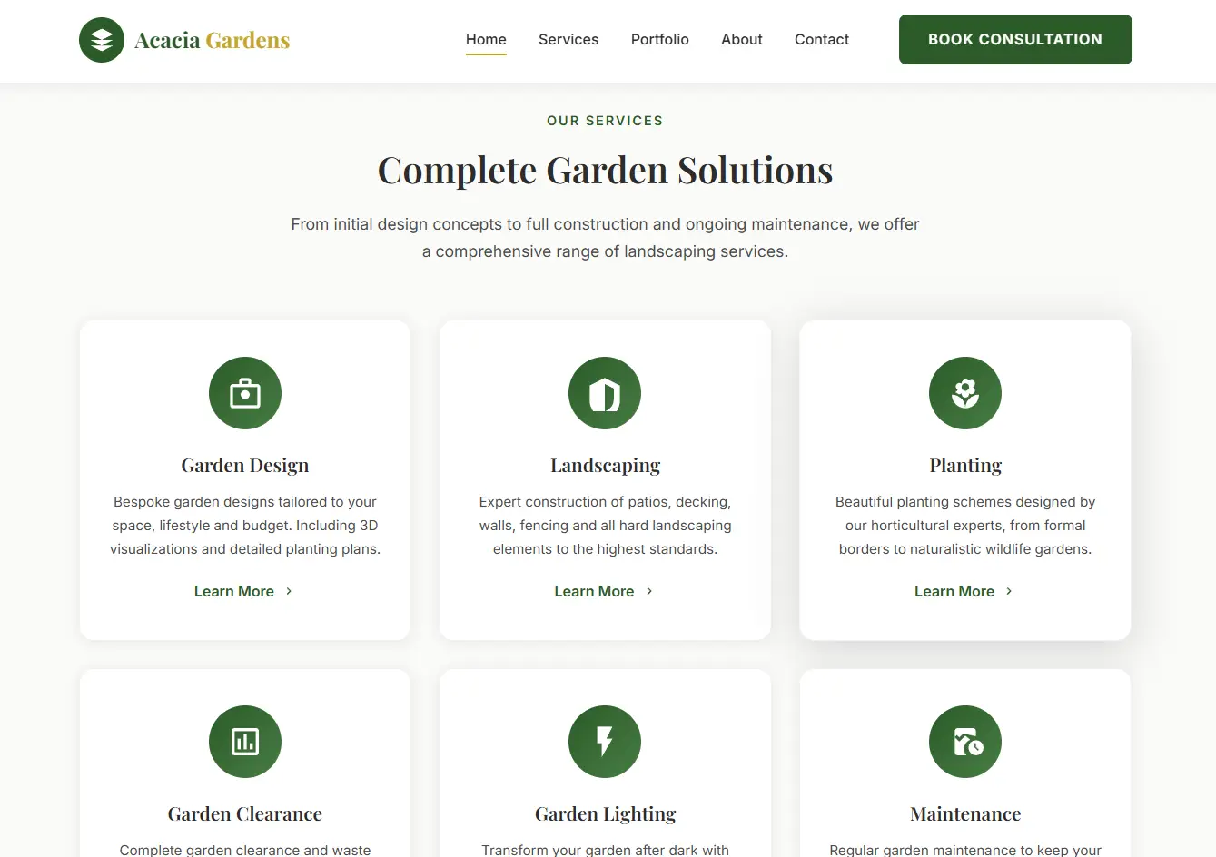 Acacia Gardens - Premium Landscaping Website Template thumbnail 3