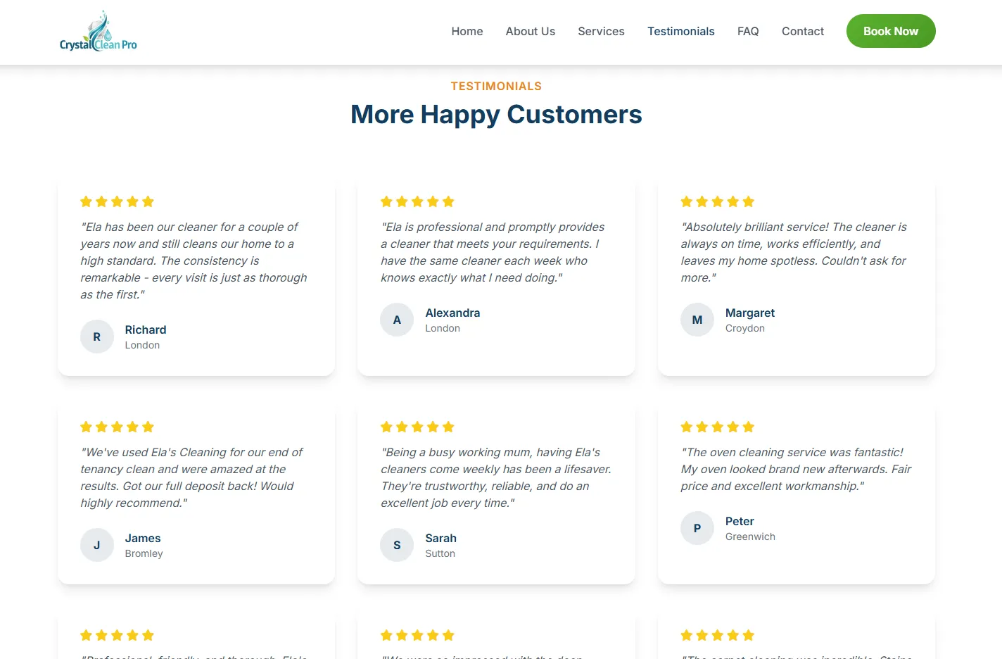 Crystal Clean Pro - Cleaning Service Website Template thumbnail 4