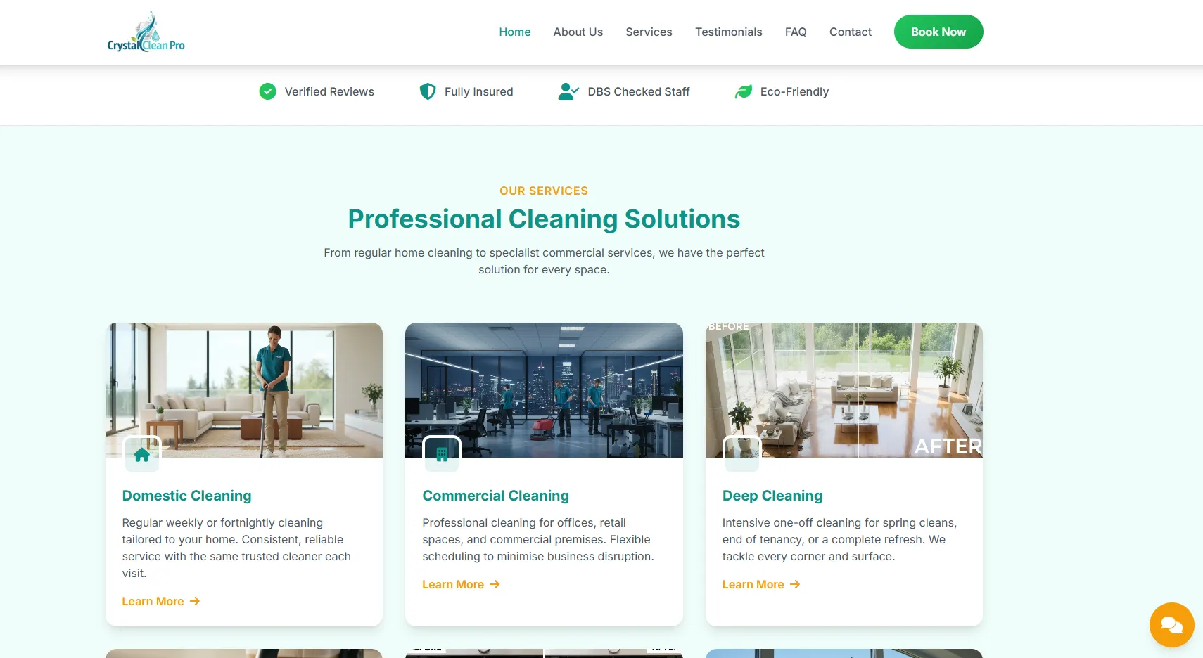 Crystal Clean Pro - Cleaning Service Website Template thumbnail 6